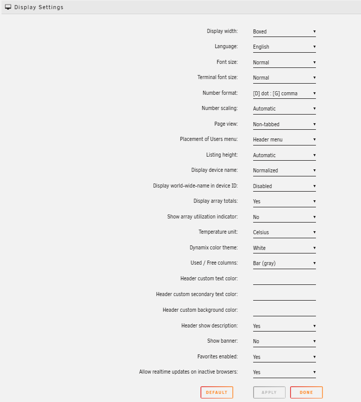 Display Settings
